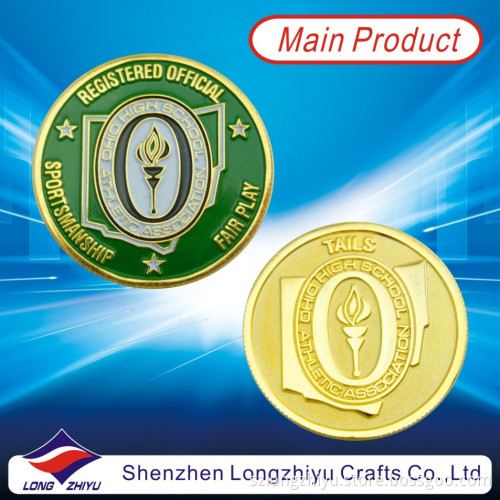 Commemorative Custom Copper Coin/ Medallion Metal Goldmedal Replica Coins, Fake Gold Metal Coins with Your Logo Design Enamel for Souveir